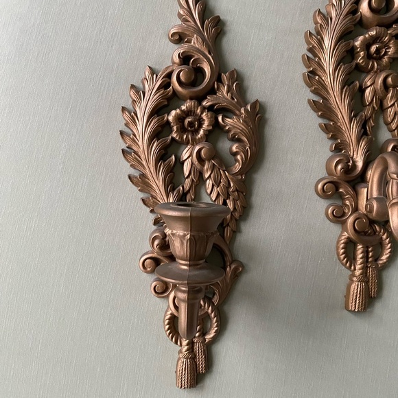 1962 Burwood Ornate Candle Sconces - Picture 2 of 10